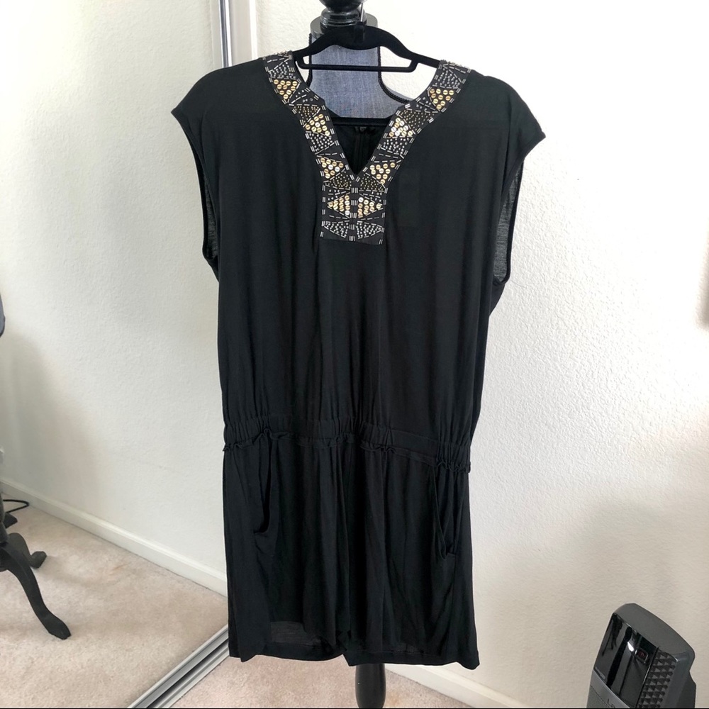 Banana Republic Black Jumpsuit with Gold Accents